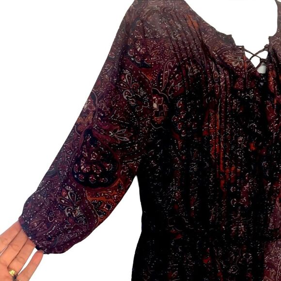 Ban Jara Sheer Paisley Tunic Peasant Pirate  Sz M - Picture 5 of 11